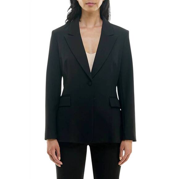 NEW NICOLE MILLER lace blazer in very black
